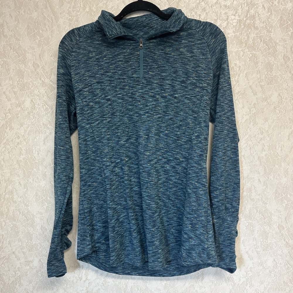 Columbia Outerspaced Sweater Women L Plus Ruffle Hiking Gorpcore 1/4 Zip Trek